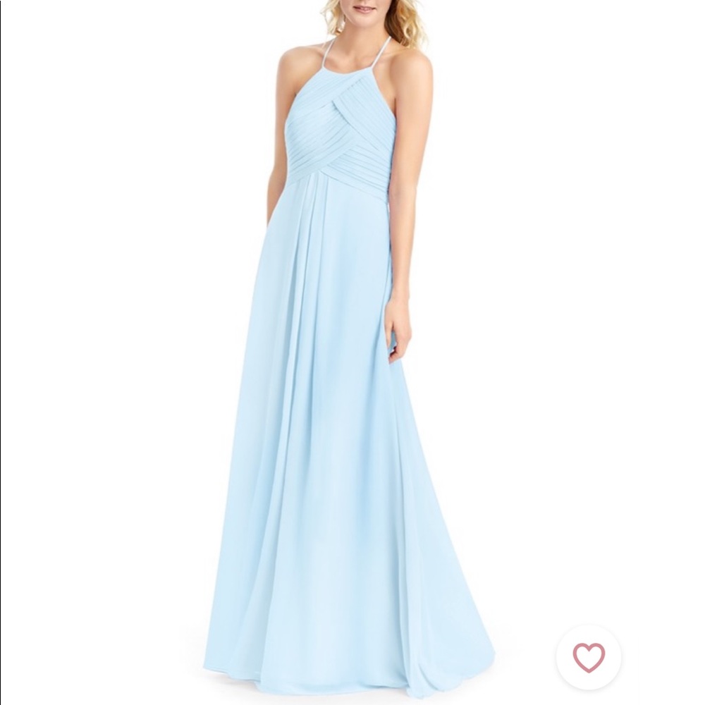 Azazie Ginger Dress Sky Blue Size 4